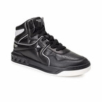 One Stud Mid-Top Sneaker // Black + Gray (Euro: 40)
