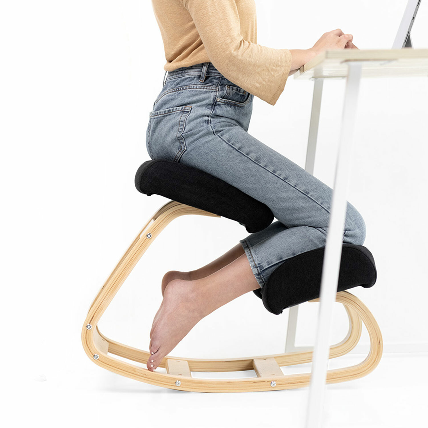 Luxton Ergonomic Kneeling Chair - Comfortable Padded Office Desk