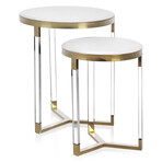 Murano Tables // Set of 2 (Ivory)