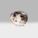 Genuine Polished Ruby in Quartz Palm Stone With Velvet Pouch