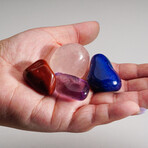 4 Genuine Tumble Stones // Healing Pouch