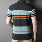 Mismatch Stripe Polo Shirt // Green (XS)
