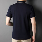 Logo Detail Polo Shirt // Dark Blue (L)