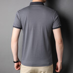 Striped Polo Shirt // Gray (L)