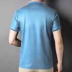 Detailed Edge Polo Shirt I // Light Blue (S)