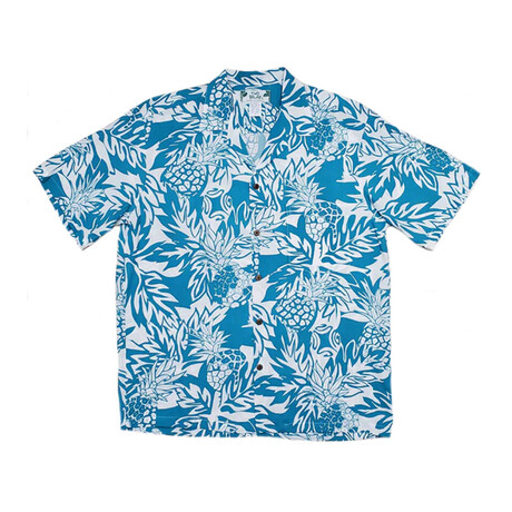 Wild Pineapple Shirt // Aqua (Small)