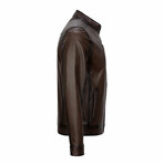 Adam Leather Jacket // Brown (2XL)