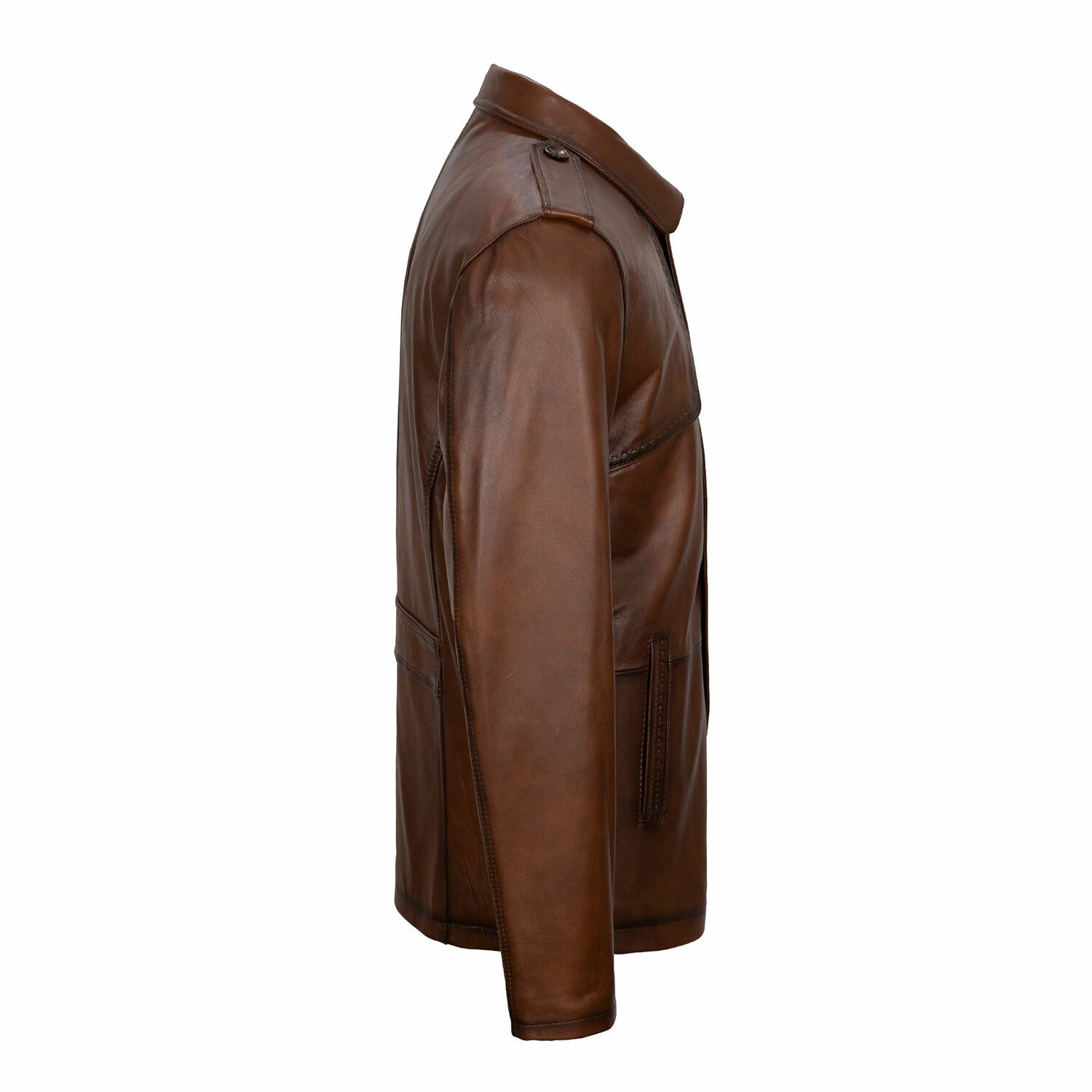 Regular Fit // Cattleman Leather Jacket // Chestnut (S) - Upper Project ...