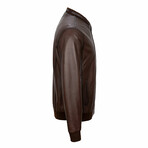 Owen Leather Jacket // Brown (M)