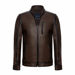 Adam Leather Jacket // Brown (S)