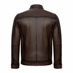 Adam Leather Jacket // Brown (XL)