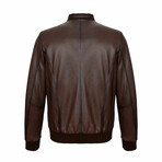 Owen Leather Jacket // Brown (3XL)