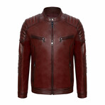 Mason Leather Jacket // Bordeaux (L)