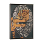 Guitar, Bottle, and Glass, 1914  by Juan Gris (26"H x 18"W x 0.75"D)