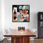 Soldier with Pipe and Bottle by Roger de la Fresnaye (18"H x 18"W x 0.75"D)