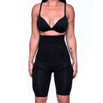 Women's Slimming Tummy Control Long Shorts // Black (S/M)