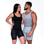 Men's Slimming Tummy Control Shaper Compression Shirt // Gray // M/L