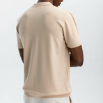 Polo Neck T-Shirt // Hazelnut (S)