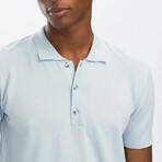 Polo Neck T-Shirt // Baby Blue (S)