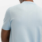 Polo Neck T-Shirt // Baby Blue (S)