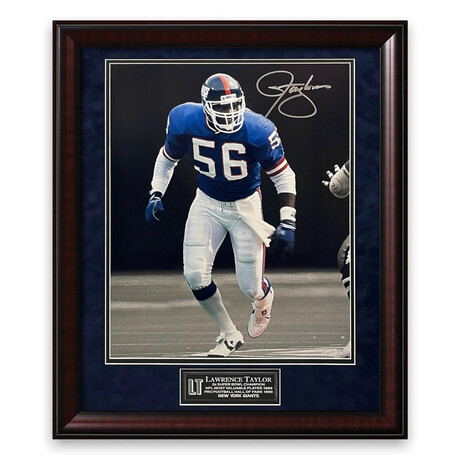 Lawrence Taylor // New York Giants // Autographed Photograph + Framed