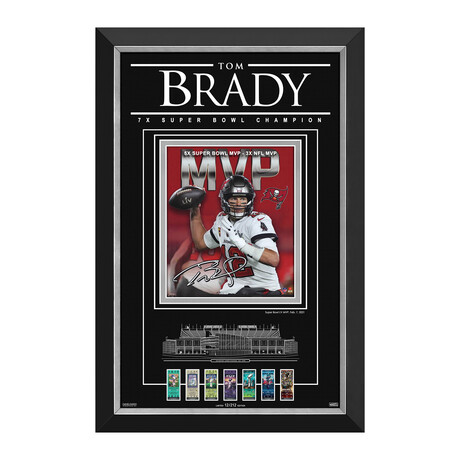 Tom Brady 7 Championships Tribute Limited Edition 12/212 - Facsimile Signature