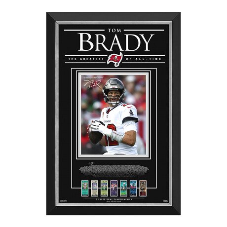 Tom Brady Limited Edition #12 of 112 Display // Tampa Bay Buccaneers // Facsimile Signature