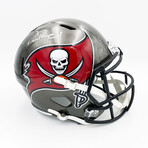 Tom Brady // Autographed Buccaneers Replica Football Helmet