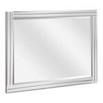 Moderno Stepped Beveled Rectangular Wall Mirror (40"L x 1.3"W x 30"H)