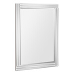 Moderno Stepped Beveled Rectangular Wall Mirror (40"L x 1.3"W x 30"H)
