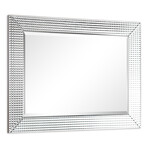Bling Beveled Glass Rectangular Wall Mirror (40"L x 1.24"W x 30"H)