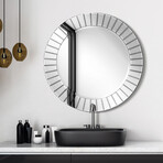 Moderno Beveled Round Wall Mirror