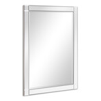 Moderno Squared Corner Beveled Rectangular Wall Mirror (40"L x 1.3"W x 30"H)