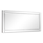 Moderno Squared Corner Beveled Rectangular Wall Mirror (36"L x 24"W x 1.3"H)