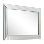 Bling Beveled Glass Rectangular Wall Mirror (36"L x 1.26"W x 24"H)