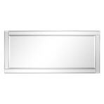 Moderno Beveled Rectangular Wall Mirror (54"L x 1.3"W x 24"H)