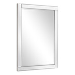 Moderno Beveled Rectangular Wall Mirror (40"L x 1.3"W x 30"H)