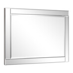 Moderno Beveled Rectangular Wall Mirror (40"L x 1.3"W x 30"H)