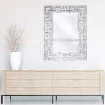 Elegant Beveled Geometry Decorative Rectangular Wall Mirror