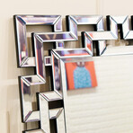 Elegant Beveled Geometry Decorative Rectangular Wall Mirror