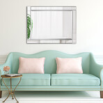 Moderno Beveled Rectangular Wall Mirror (40"L x 1.3"W x 30"H)