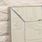 Moderno Beveled Rectangular Wall Mirror (40"L x 1.24"W x 30"H)