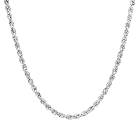 Italian Sterling Silver Thick Mens Rope Chain (22")