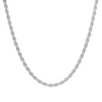 Italian Sterling Silver Thick Mens Rope Chain (22")