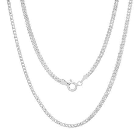 Italian Sterling Silver Unisex Box Franco Chain (18")