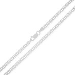 Italian Sterling Silver Thin Unisex Gucci Mariner Chain (3.3mm) (18")