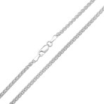 Italian Sterling Silver Unisex Foxtail Wheat Chain (18")