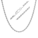 Italian Sterling Silver Thick Mens Rope Chain (22")