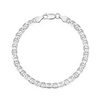 Italian Sterling Silver Mens 8.5" Thick Gucci Mariner Chain (8.5")
