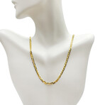 Italian Gold Over Silver Thin Unisex Gucci Mariner Chain (3.3mm) (18")